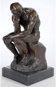 AUGUSTE RODIN LE PENSEUR THE THINKER SCULPTURE ACADEMIC SCHOLAR ...