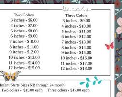 19 Comprehensive Vinyl Decal Price Chart