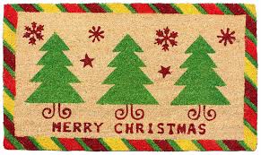 We offer a wide selection mats featuring santa, messages of happy holidays, merry. Christmas Doormat Holiday Porch Decor Outdoor Rug Green Winter Trees Doormat Winter Decor Coir Doormat Floor Rugs Home Living Kromasol Com