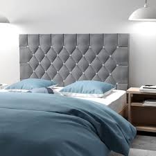 La tête de lit evolution possède un châssis en pin, une plaque isorel garnissage avec mousse polyuréthane hr. Tete De Lit 140 Diamanda Tissu Bois 140x118x8 Couleur Gris Clair Cdiscount Maison