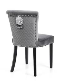 The grey velvet camden dining chair forms part of our stylish camden range. Sandringham Brushed Grey Velvet Dining Chair Pull Handle Knocker