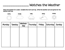 printable weather chart teaching weather weather science