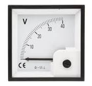 RS PRO Analogue Voltmeter DC ±1.5 %, 68 x 68 mm