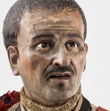 Ramon Amadeu, Saint Joseph Oriol, Polychrome terracotta scu Ramon Amadeu,  San José Oriol, Escultura en terracota policr for sale at auction