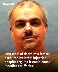 He also met with a spiritual adviser in his final hour.