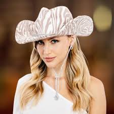 Zebra Print Cowboy Hat