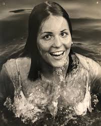 Vintage Photograph Black and White Portrait Woman Swimming Portrait Retro