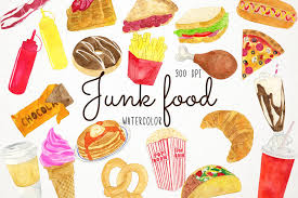 Free download and use them in in your design related work. Watercolor Junk Food Clipart Fast Food Clipart Junk Food Clip Art By Paulaparaula Thehungryjpeg Com