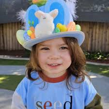 Handmade Blue Felt Bunny Easter Hat