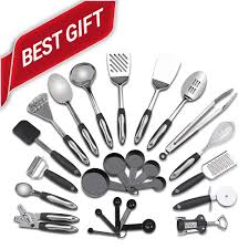 Best stainless steel kitchen utensil sets featured in this video: 1790 Stainless Steel Kitchen Utensil Set 25 Cooking Utensils Nonstick Utensils Cookware Set With Spatula Ideal For College Students Tool Set Gift Walmart Com Walmart Com