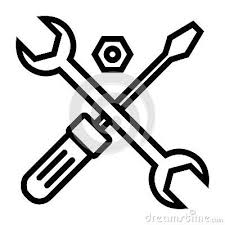Vector Outline Icon Design Of Technical Support With Crosshairs Of Tools Eps File Is Available Icon Design Icon Pictogram