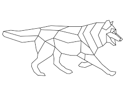 Select from 35870 printable crafts of cartoons, nature, animals, bible and many more. Printable Geometric Walking Wolf Coloring Page