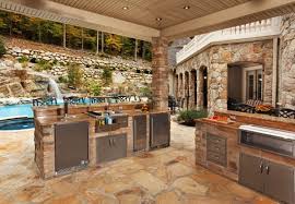 Modern kitchen built into a courtyard. 70 Awesomely Clever Ideas For Outdoor Kitchen Designs