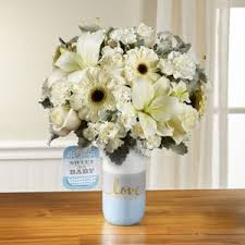 The Ftd Sweet Baby Boy Bouquet By Hallmark Get Well Flowers Mini Carnations Same Day Flower Delivery