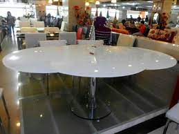 It is made of durable mdf, which subsequently had a white coating on all surfaces. China Round Extendable Twisting Motion Butterfly Glass Dining Table Manufacturer L818 China Glass Dining Table Extendable Dining Table