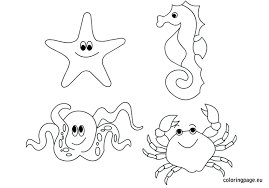 Download Coloring Pages For Kids Sea Animals Drawing With Crayons