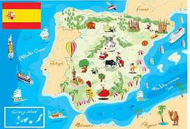 Dibujo Mapa De Espana Ibiza Isla Impresion De Poster Ilustraciones