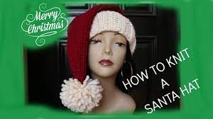 Use their tutorial to knit up this santa basket and get him ready to be brimming with presents. How To Knit A Santa Hat In A Few Hours Youtube