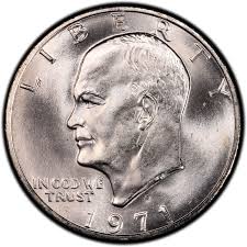 1971 eisenhower dollar values and prices past sales