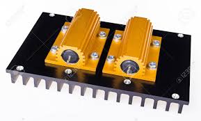 two yellow power resistors bolted on