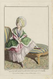 In the current style or fashion. Gallerie Des Modes Et Costumes Francais 16e Cahier Des Costumes Francais 10e Suite D Habillemens A La Mode Q 92 Jeune Dame En Co Mantel Frauen Frau Rokoko