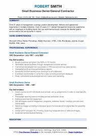 small business owner resume samples