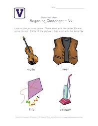 Beginning Consonants Letter V Worksheet Letter V Worksheets Letter P Worksheets Alphabet Preschool