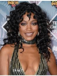 Keke Palmer Long Curls With Bangs Wig, Celebrity Wigs Online