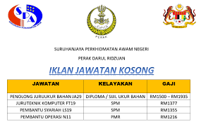 Tarikh tutup permohonan pada 04 disember 2020. Suruhanjaya Perkhidmatan Awam Negeri Perak Infomalaysiakini