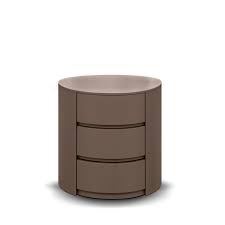 Round Modern Design Bedside Cabinet With Drawers O 50 2 Cm At My Italian Living Ltd Lacquer Bedside Tables Bedside Cabinet Wooden Bedside Cabinets