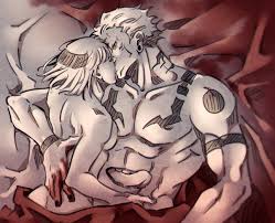 Rule 34 - 1ambiguous 1boy Ai Shinobi Ambiguous Gender Back View Bed Color  Implied Sex Jujutsu Kaisen Kissing Naked Ryoumen Sukuna (jujutsu Kaisen)  Sheets Tagme Uraume | 10554701