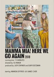 Here we go again is an american film that was released in july 2018. Here We Go Again Minimalist Posters Mamma Mia And Mamma Mia Art Collectibles Music Movie Posters