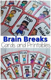 Brain Breaks Movement Cards And Printables Pink Oatmeal Shop Brain Breaks Physical Education Activities Games For Kids Classroom