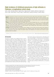 Le mot culture tend à désigner la totalité des pratiques. Pdf High Incidence Of Childhood Pneumonia At High Altitudes In Pakistan A Longitudinal Cohort Study