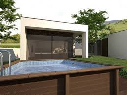 Ce kit est destiné au revêtement béton (carrelage) ou au piscine béton recouvert d'un line ou d'une membrane armée. Kit Piscine Beton Naturalis Carree 3 24 X 3 24 X 1 40 M Aspect Bois