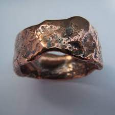 Mens Wedding Ring Rustic Copper Wedding Band Size Us 11 5 13 Unique Ring Steampunk Ready To Ship Copper Wedding Band Wedding Rings Unique Black Wedding Rings