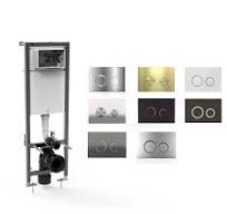 Wall Hung Wc Toilet Concealed Cistern Flush Tank Press Control Button Flush  Plate Fit