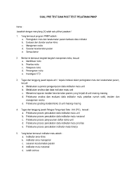 Lingkungan dan pencemaran (contoh makalah) kumpulan contoh artikel bahasa inggris tentang des. Soal Pre Test Dan Post Test