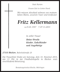 Gruppenführer fritz kellermann is an officer in the sd and the head of the police forces in great britain. Traueranzeigen Von Fritz Kellermann Trauer Kreiszeitung De