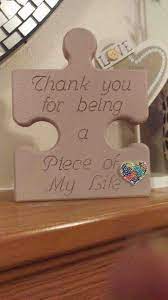 Puzzles are frustrating when there are pieces missing so might as well recycle them into some puzzle piece crafts. Pin By Patricia Campos On Autism Mom Puzzle Crafts Puzzle Piece Crafts Wood Working Gifts