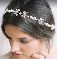 Silver Headpiece, Bridal Headpiece, Pearl Headpiece, Wedding Headpiece,  Crystal Hair Piece