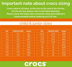 crocs kid sizes chart kids