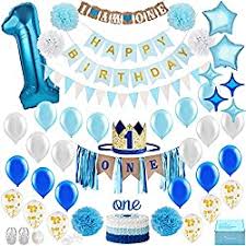 Make it memorable and delightful for your baby boys and girls. Amazon Com Baby Boy 1st Birthday Decorations With Birthday Crown First Birthday Boy Decorations Cake Smash Party Supplies Happy Birthday And Highchair One Burlap Banner Number One Balloon Cake Topper