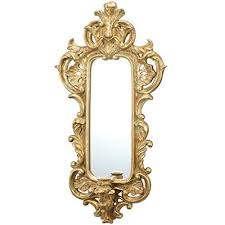 Hosley wall gold finish circle mirror wall sconces; Ab Home Hp75783 Marcelle Wall Mirror With Candle Holder Click Image To Review Mor Wall Mirror Candle Holder Wall Candle Holders Wall Mounted Candle Holders