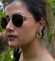 Huggie Earrings Rainbow Gold Earrings Rainbow Geometric Enamel Hoop  Earrings In Gold Lisa Angel