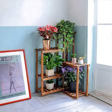 Cfmour wood plant stand indoor, 3 tier tall plant shelf flower pot stands display rack holder outdoor, small space planter stands shelves for corner living room garden 4.6 out of 5 stars 143 $26.99 $ 26. Six Tier Corner Plant Stand Shelf Wood Flower Rack Planter Bonsai Pots Displaying Shelves For Balcony Patio Garden Yard Buy Online At Best Price In Uae Amazon Ae