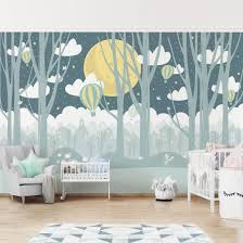 Vliestapete Kinderzimmer Mond Mit Baumen Und Hausern Fototapete Breit Tapete Kinderzimmer Junge Vliestapete Kinderzimmer Blaue Kinderzimmer