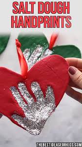 Salt Dough Handprint Ornaments Christmas Crafts For Kids Christmas Crafts Holiday Crafts
