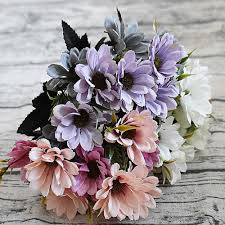 Closely related to true sunflowers, which are annual plants, h. 1 Bouquet Artificial Daisy Fake Flowers Small Daisy Wedding Fairy Home Decor Flowers Floral Decor