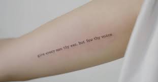This is because that area is exposed all the time and, in a few years, the ink will not look as clear as it does now. 20 Small But Powerful Inspirational Quote Tattoos